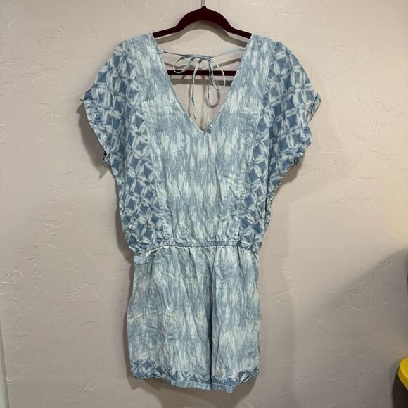 Gap Tencel Vneck mix pattern romper - Picture 4 of 6